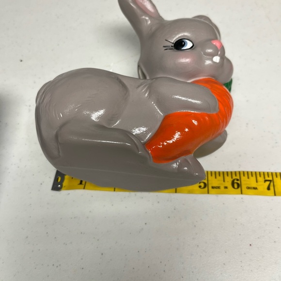 Handmade Ceramic Gray Bunny Figurine - Picture 3 of 8